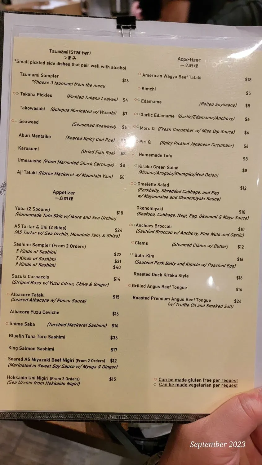 Menu 6