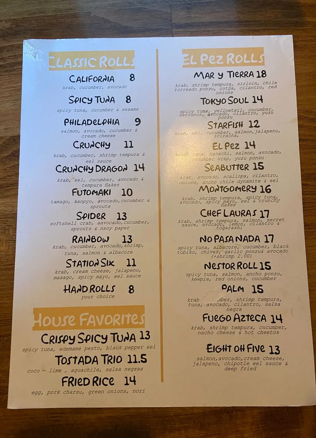 Menu 4