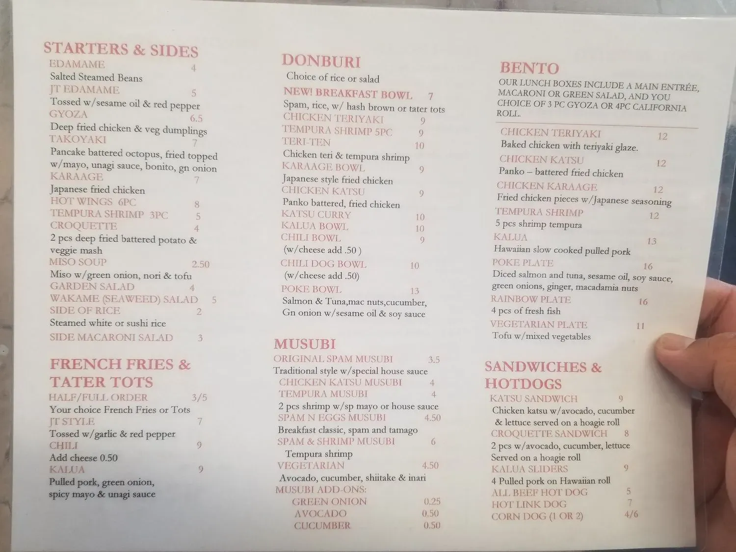 Menu 1