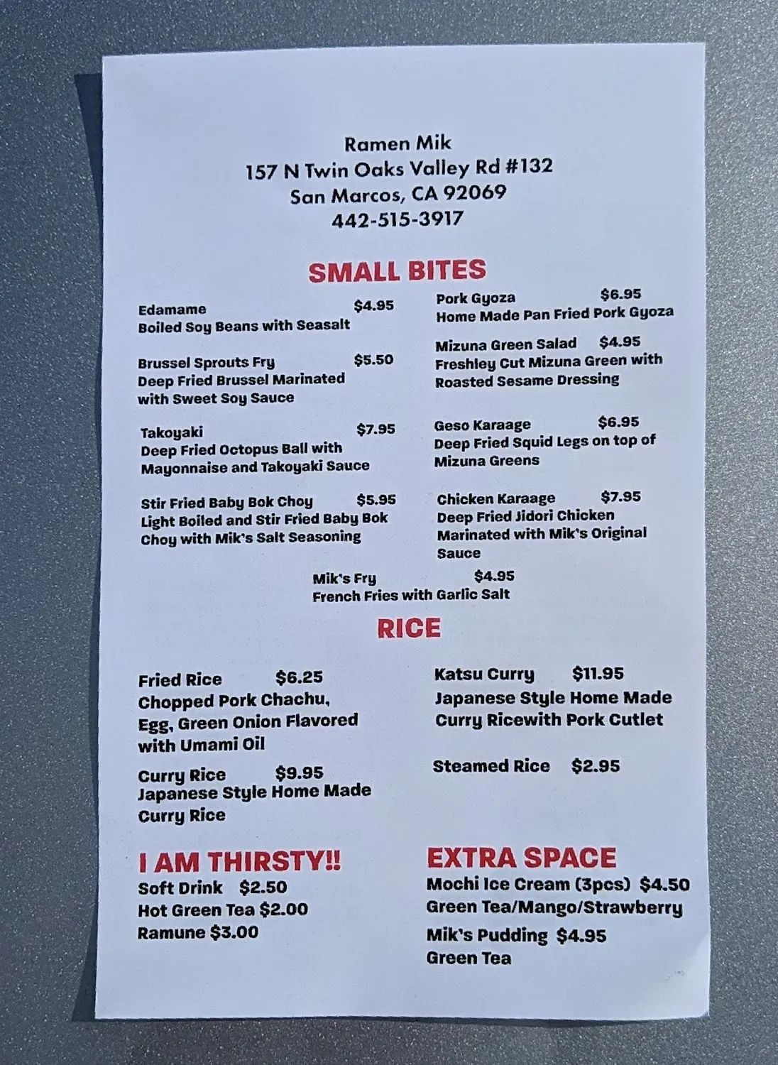 Menu 1