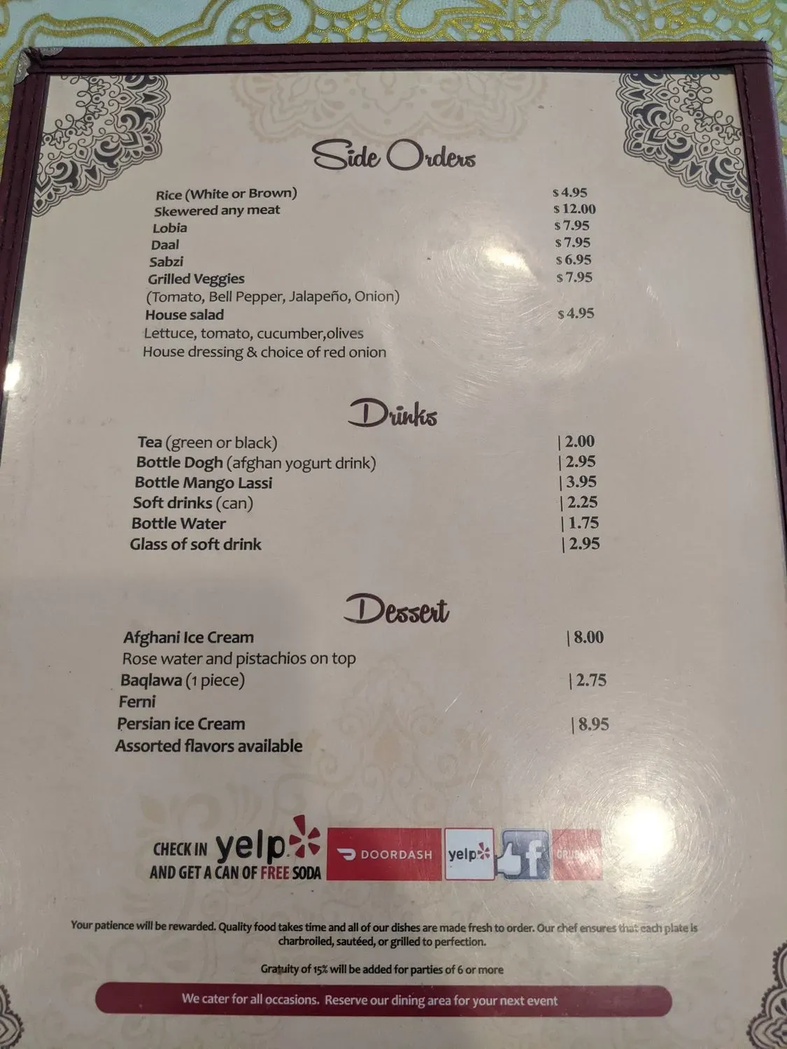 Menu 5