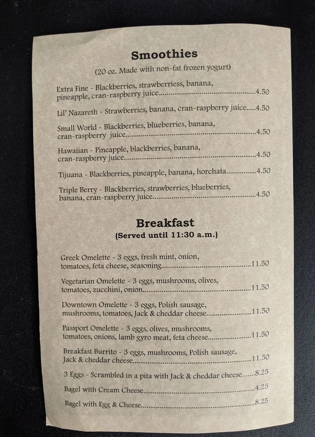 Menu 2