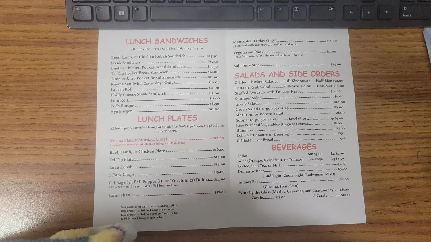 Menu 2