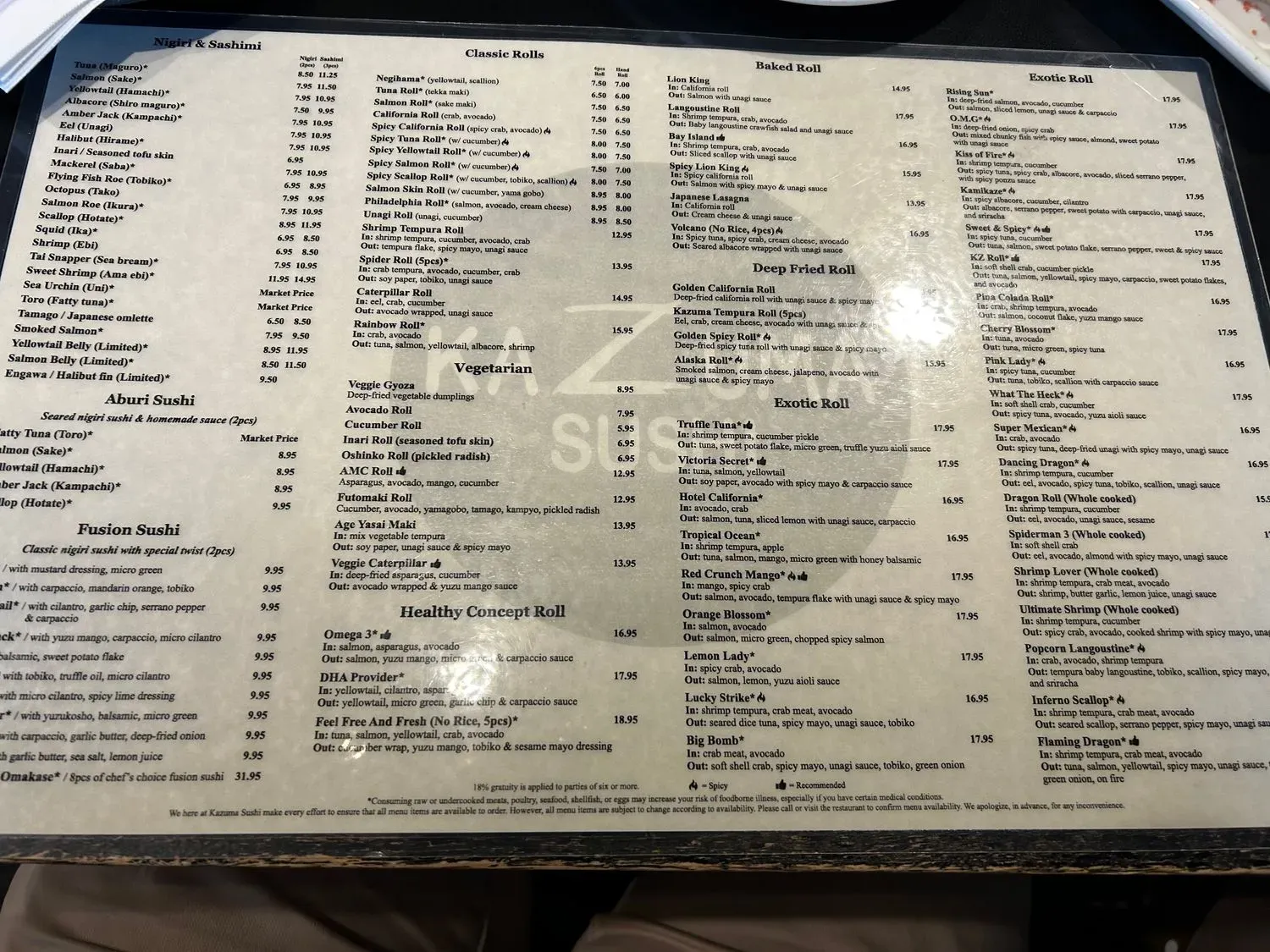 Menu 5