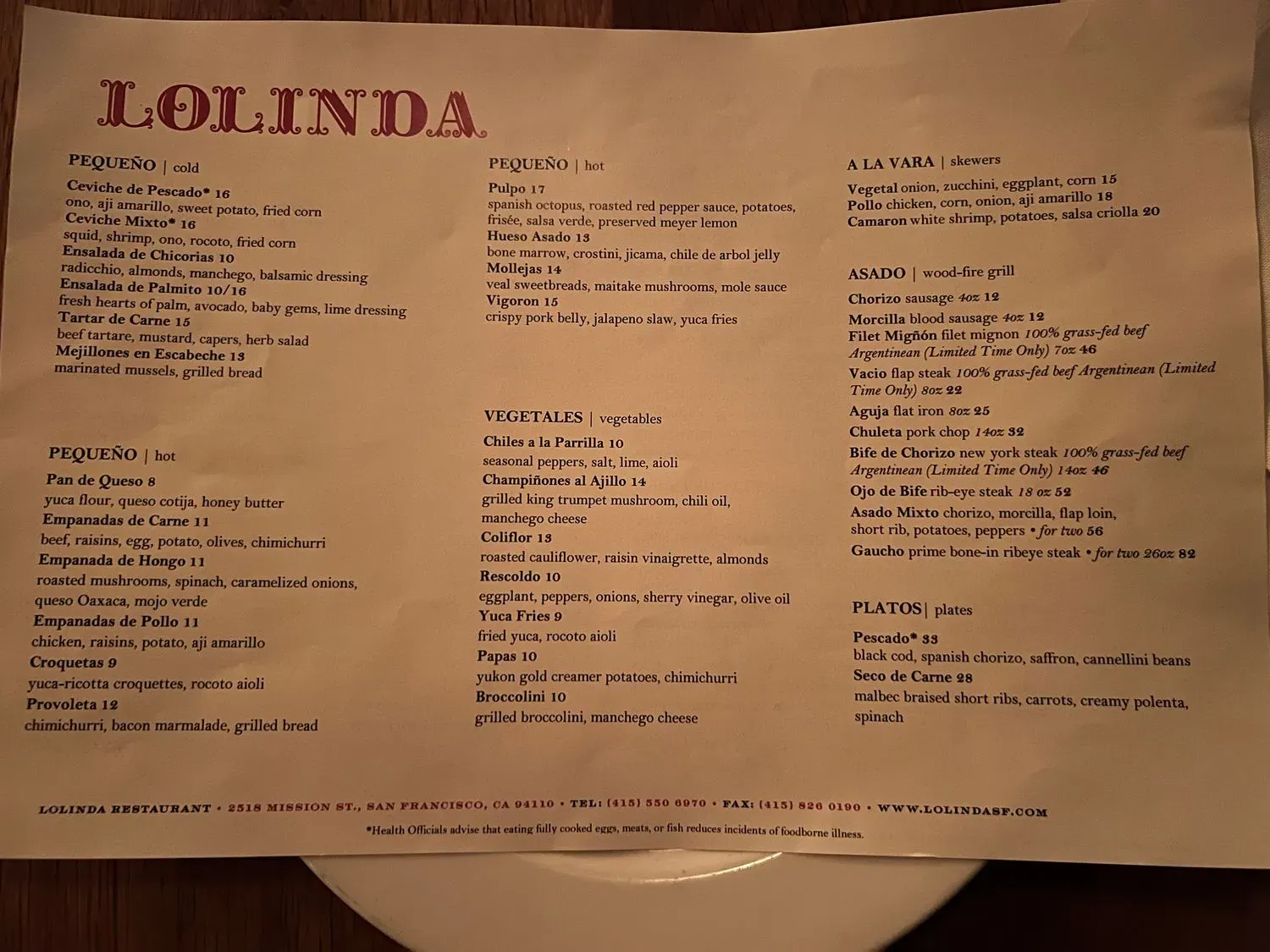 Menu 1