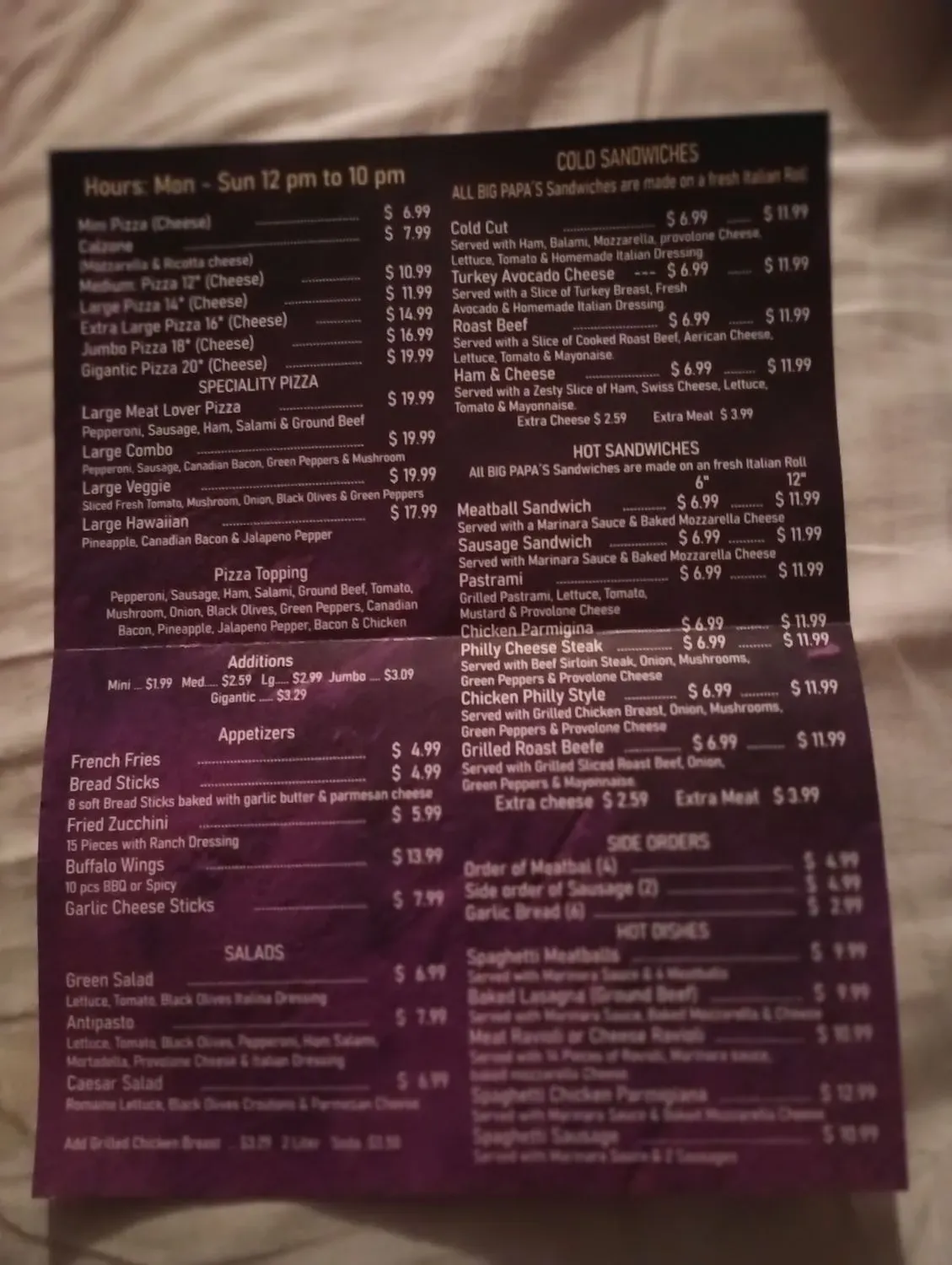 Menu 1