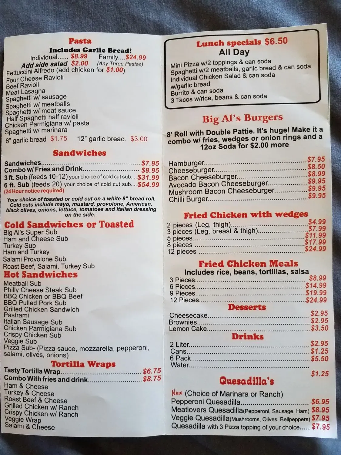 Menu 1