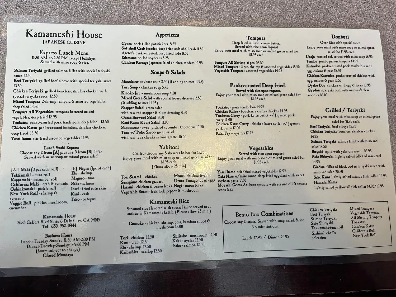 Menu 2