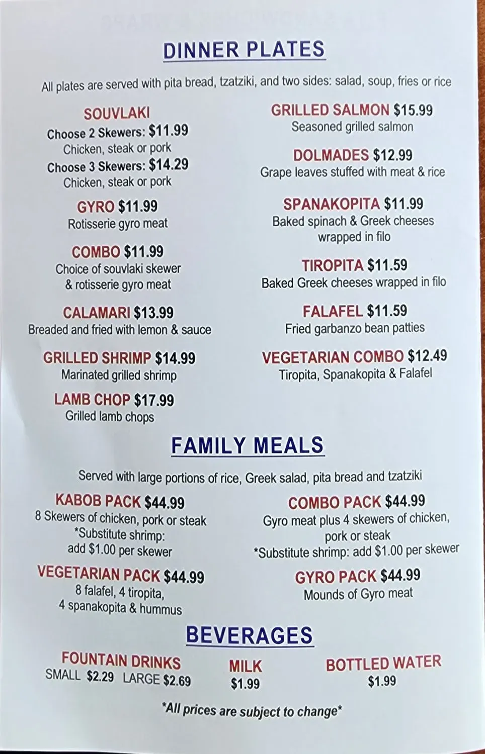 Menu 1