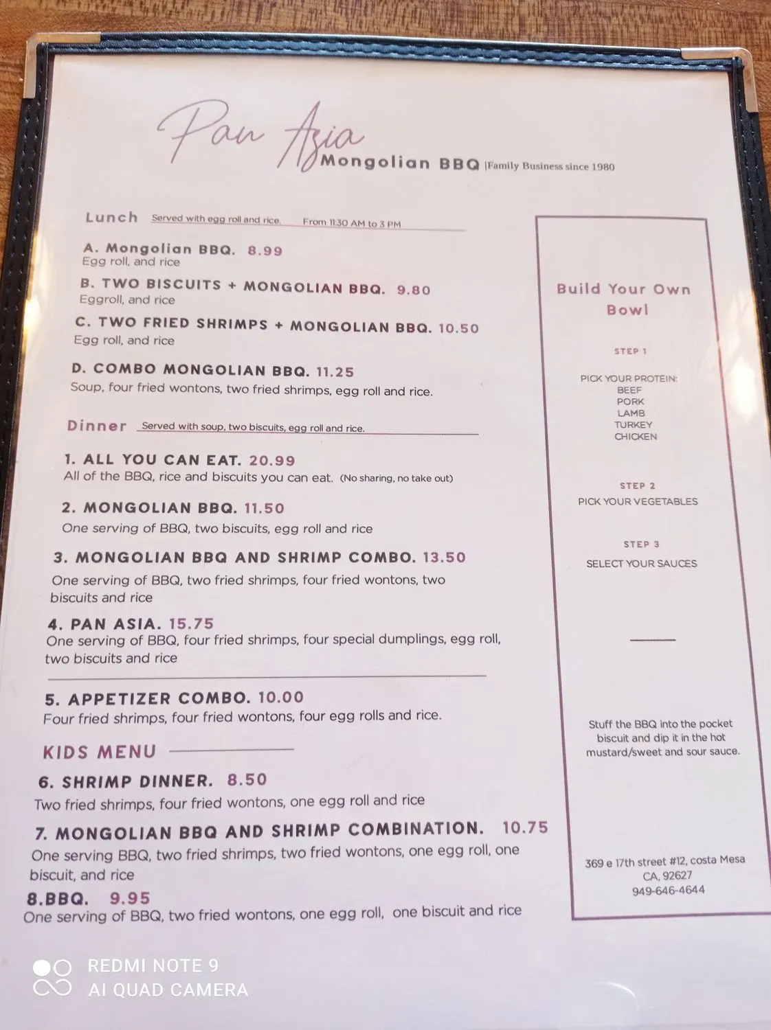 Menu 1