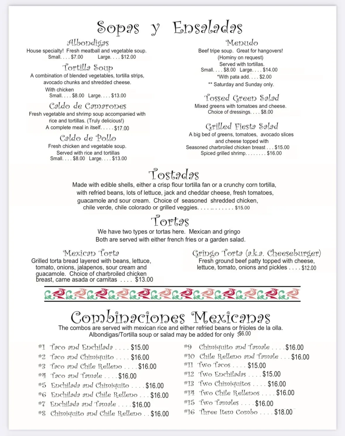 Menu 1