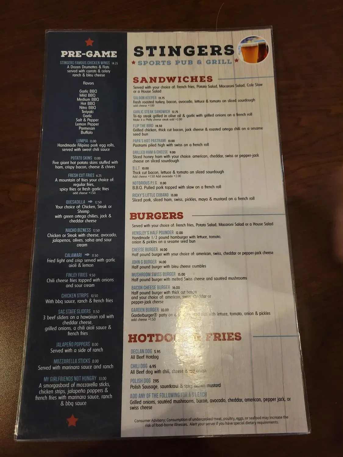 Menu 5