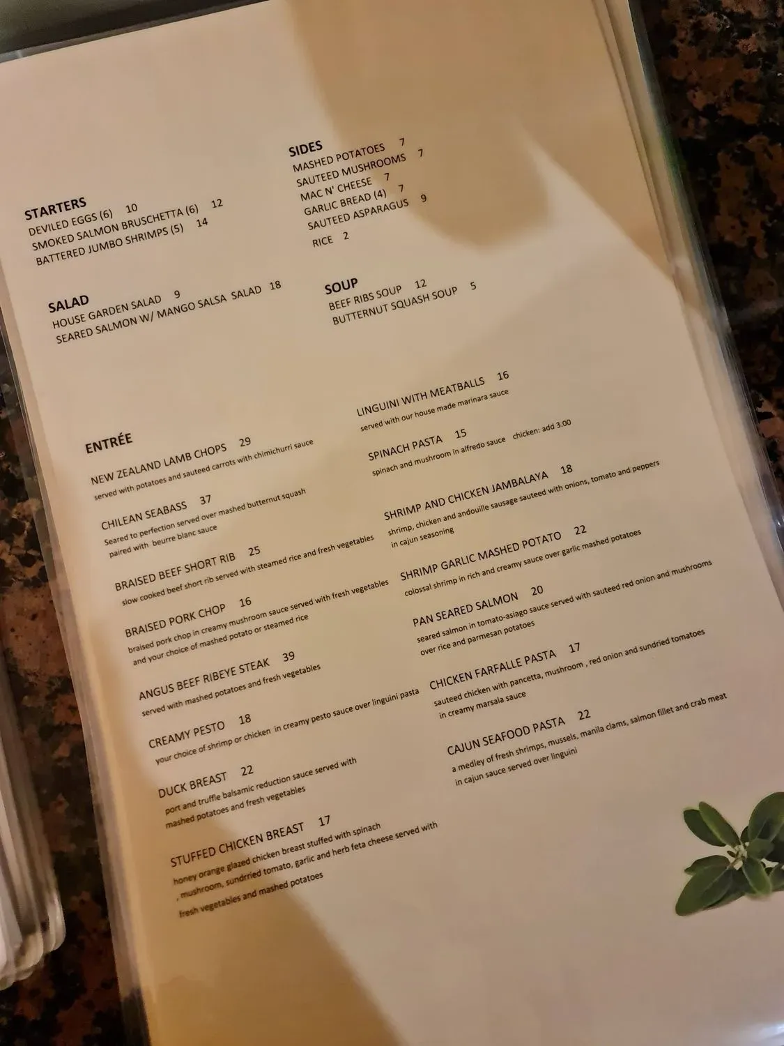 Menu 1