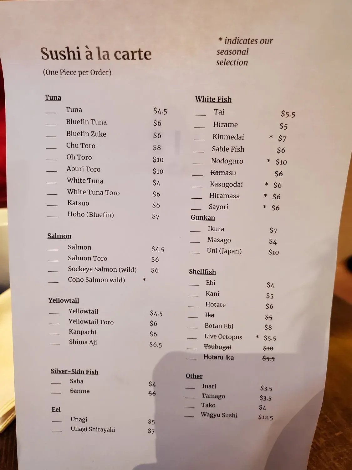 Menu 1