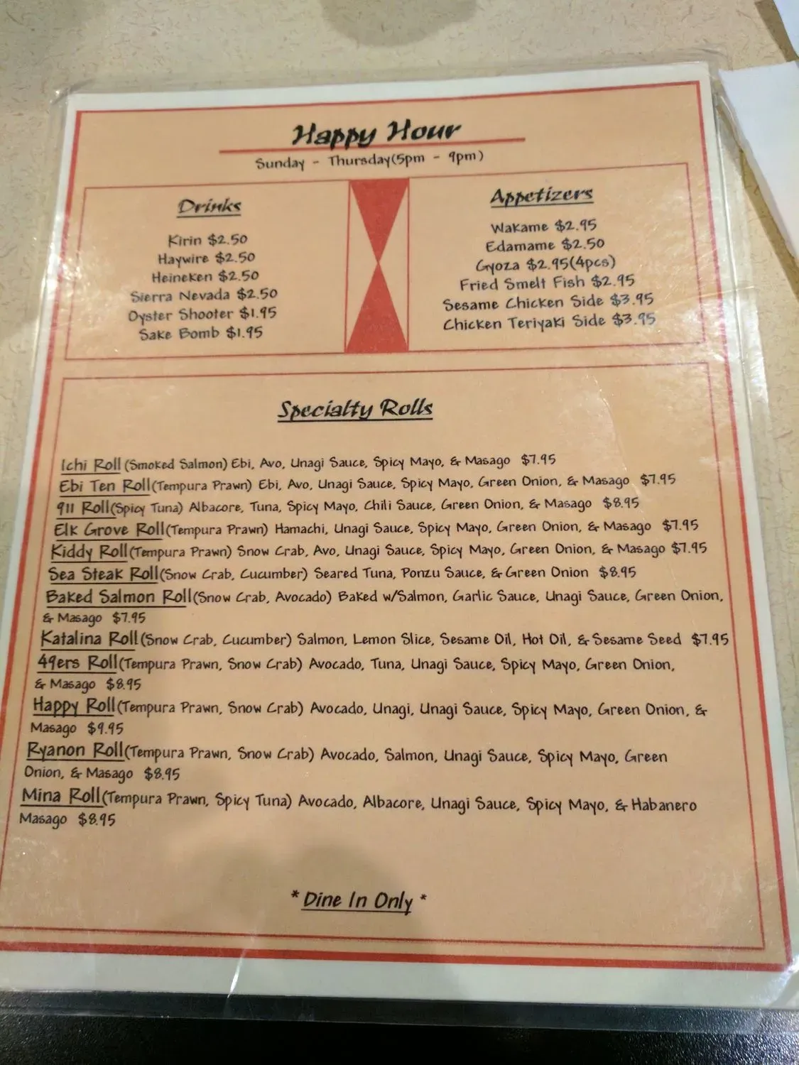 Menu 5