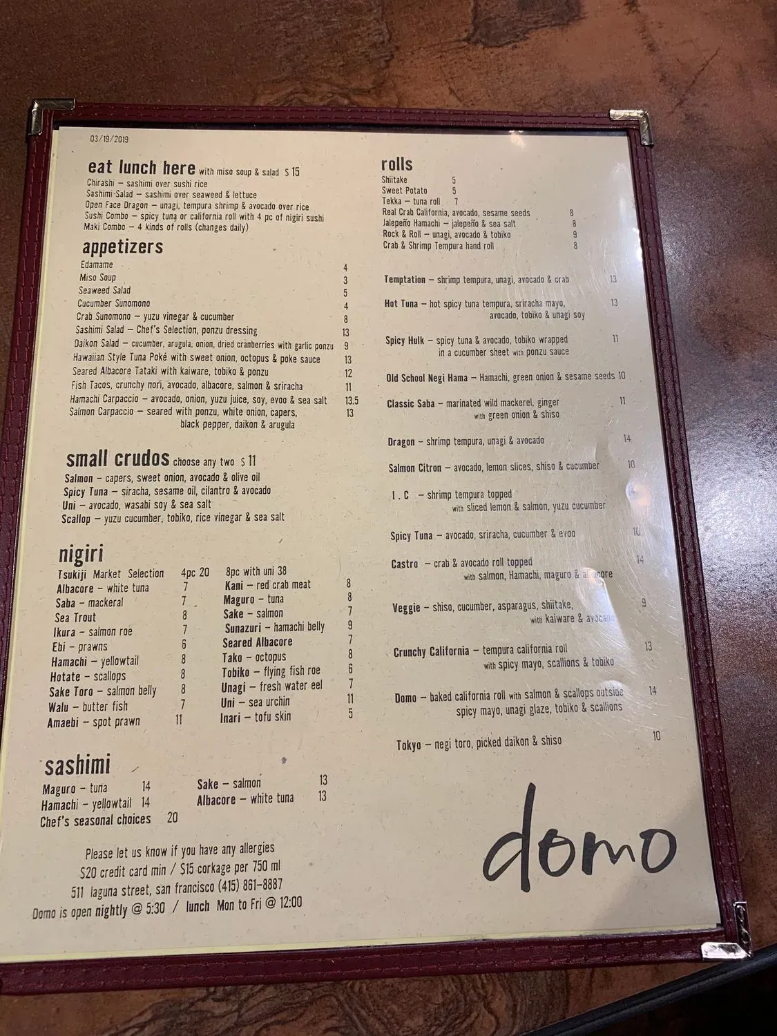 Menu 6