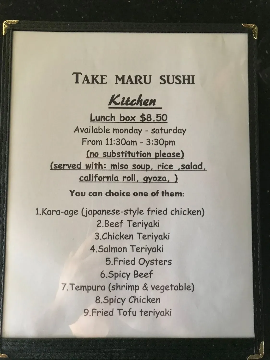 Menu 5