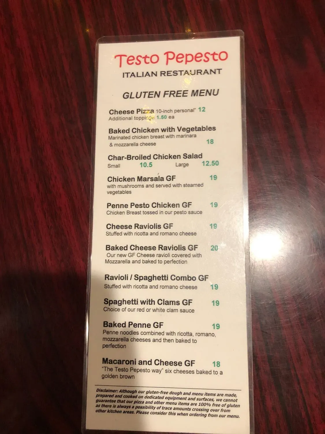 Menu 5