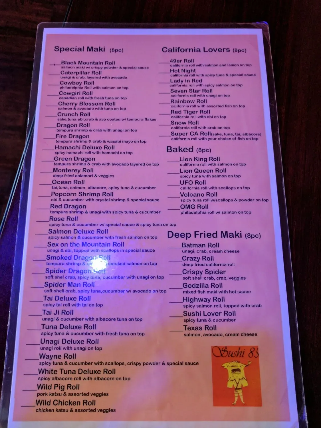 Menu 5