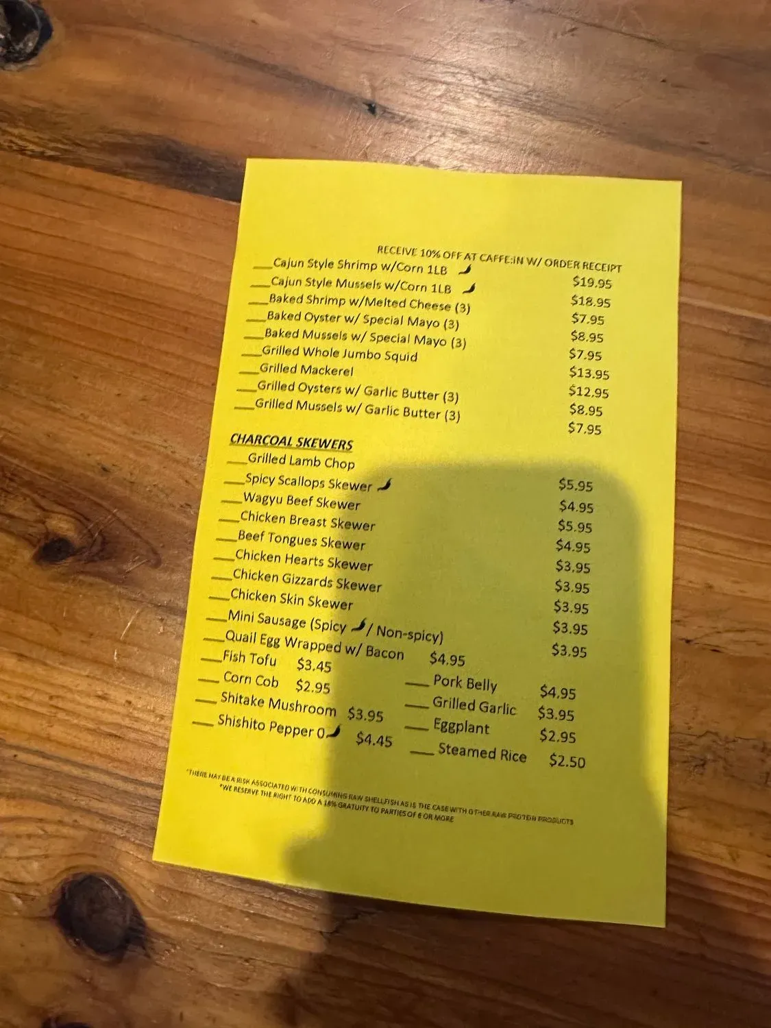 Menu 5