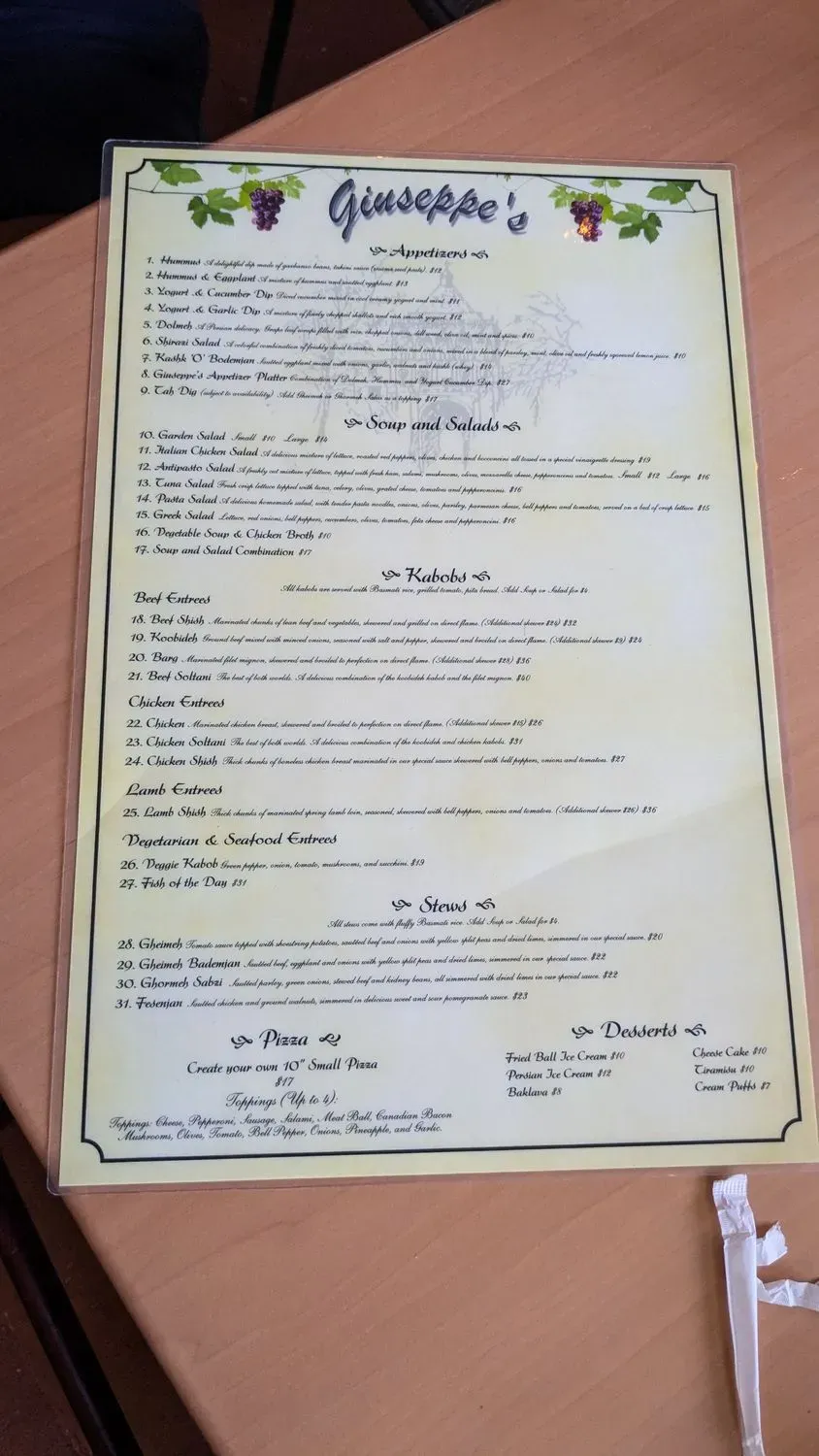 Menu 5