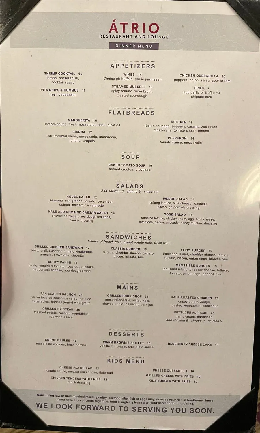 Menu 1