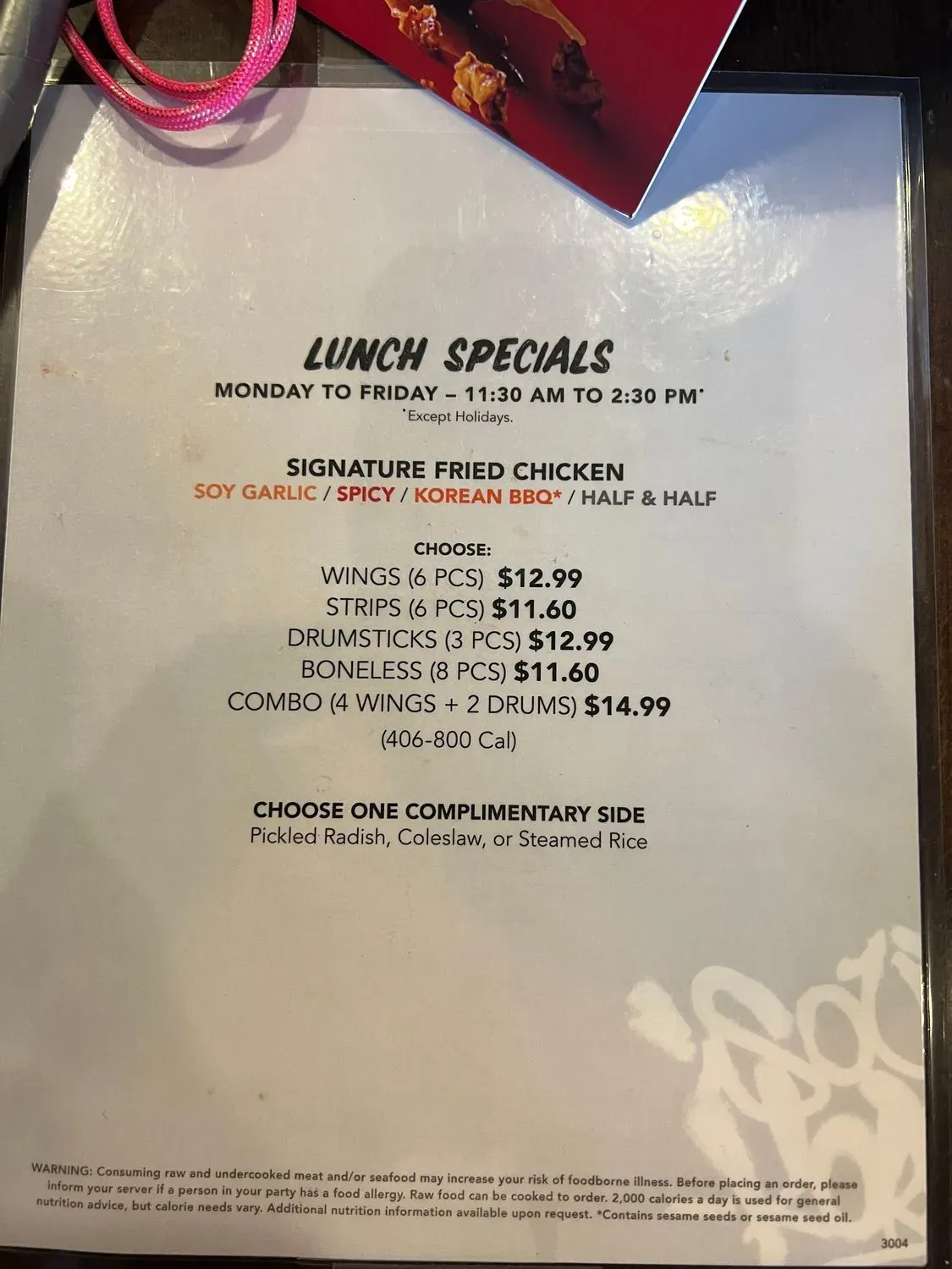 Menu 5