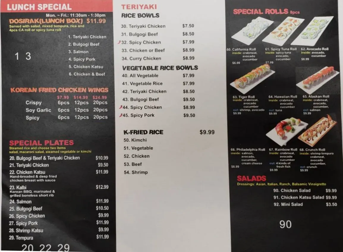 Menu 5