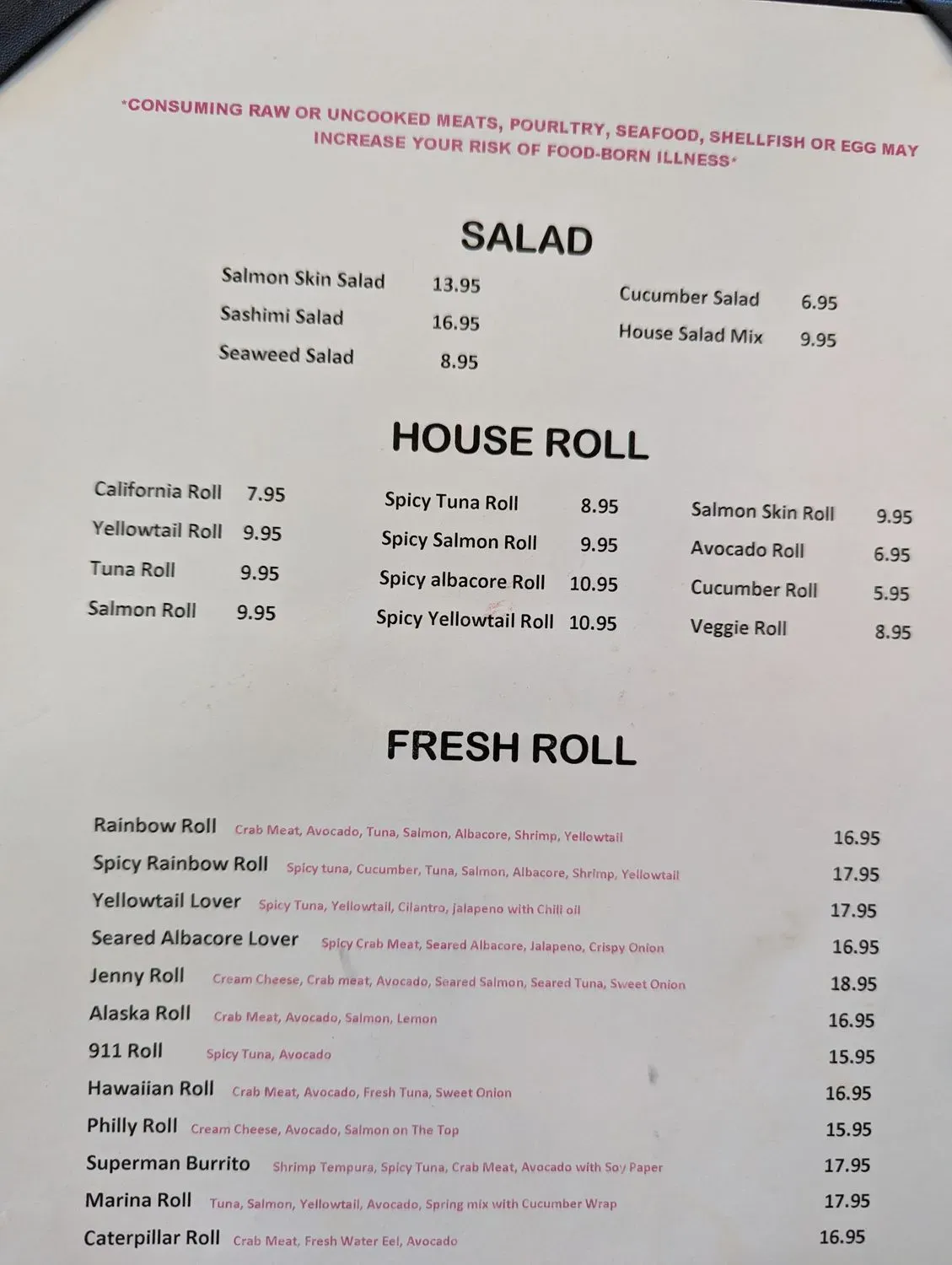 Menu 4