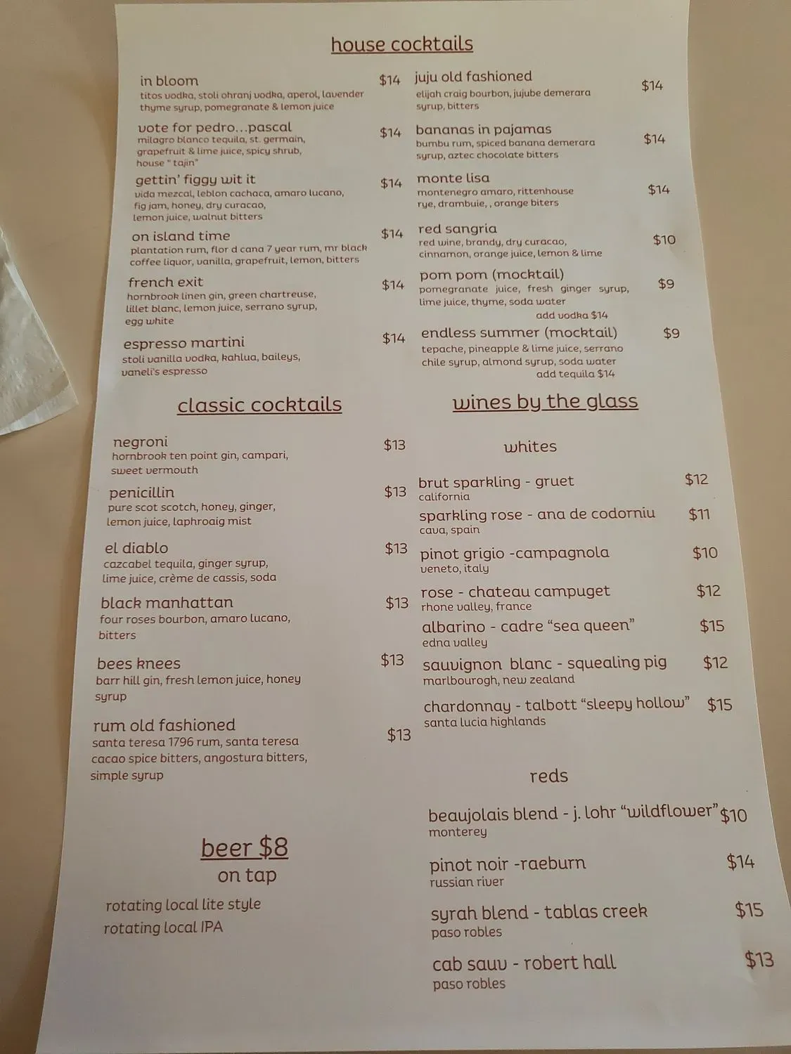 Menu 1