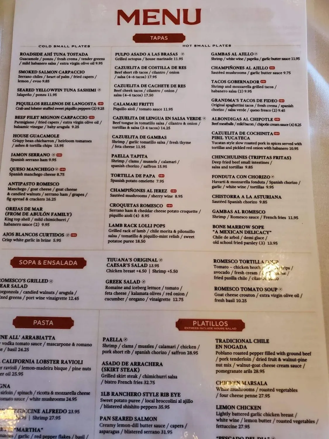 Menu 1