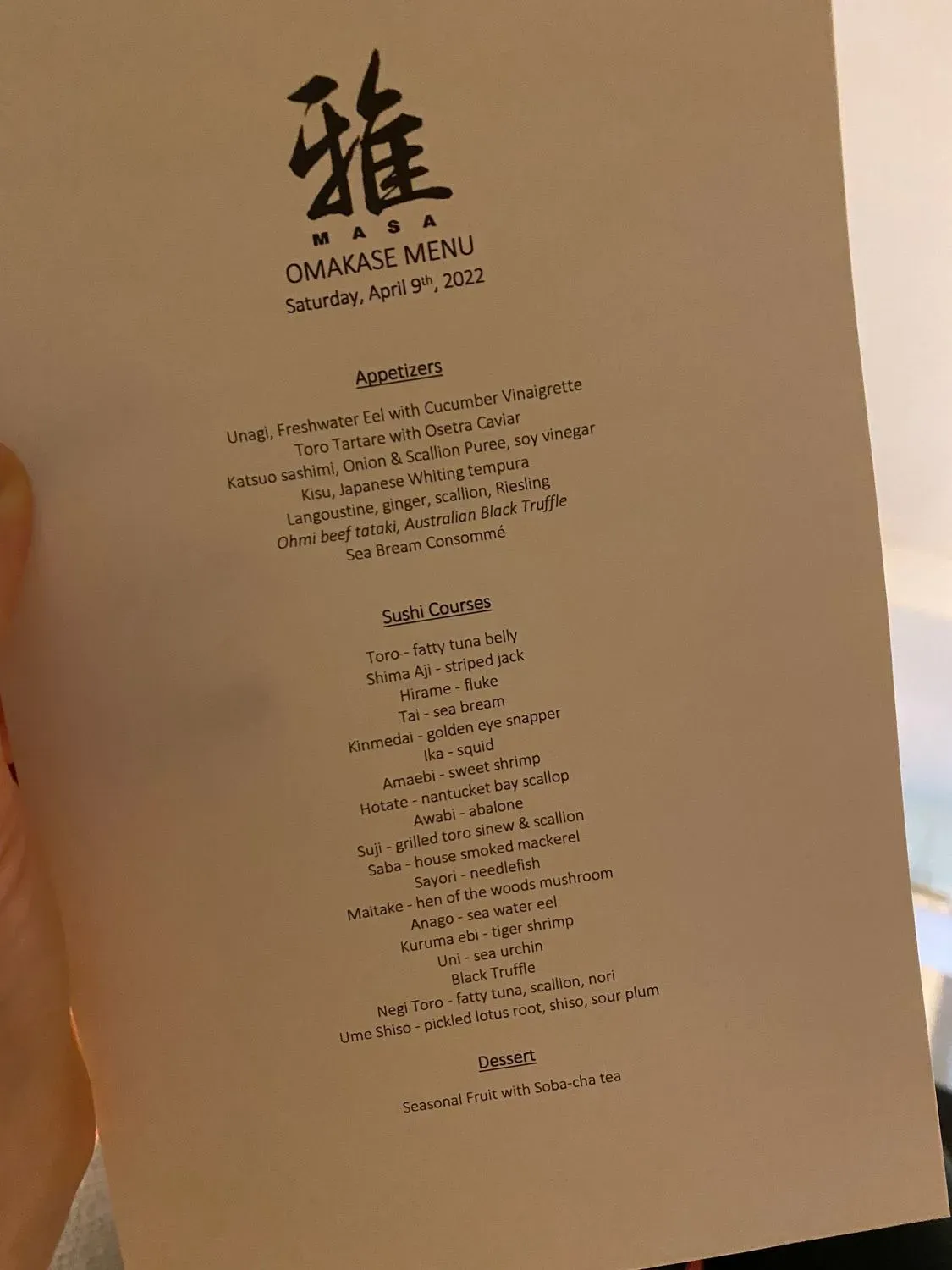 Menu 5