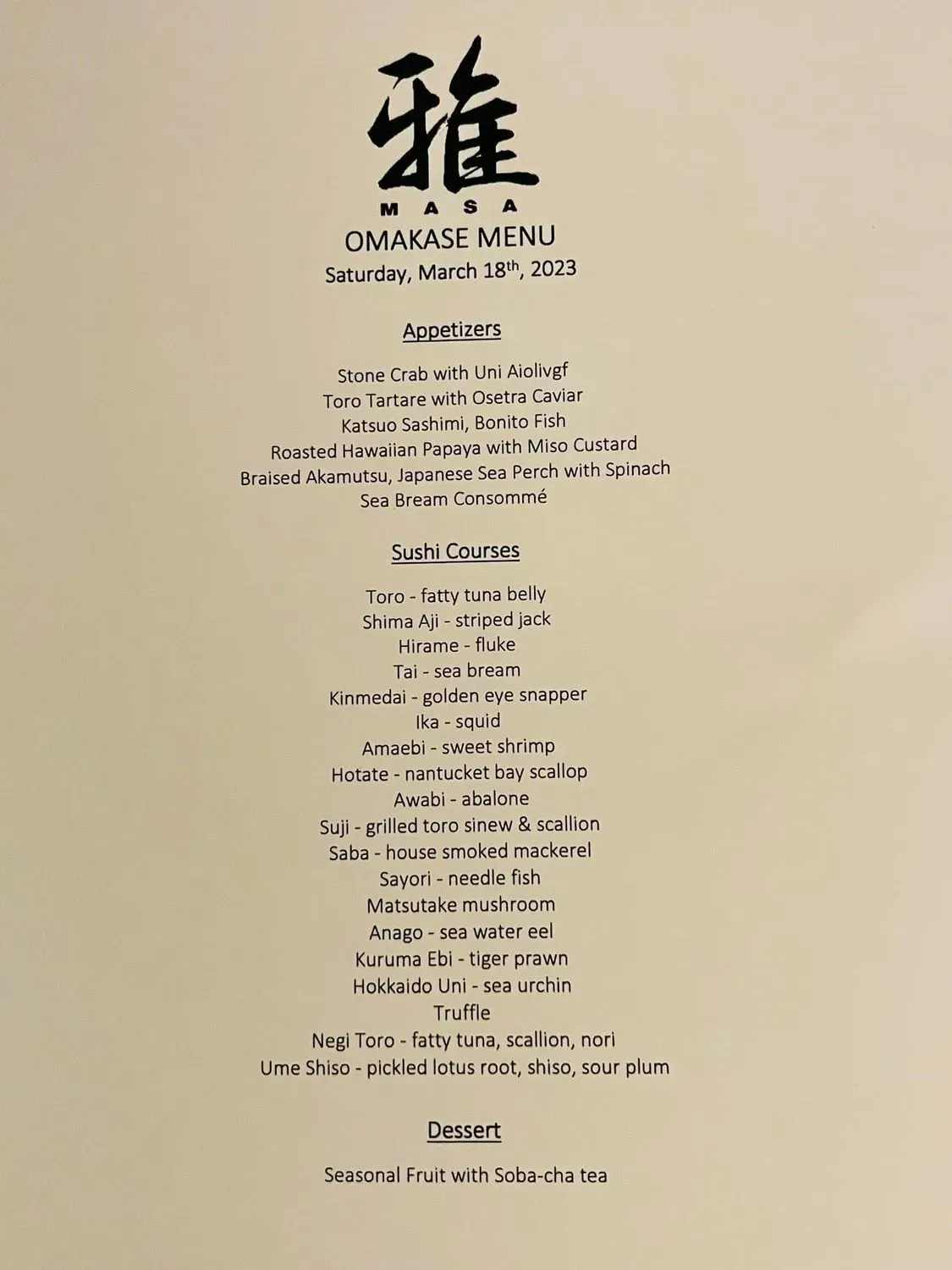 Menu 1