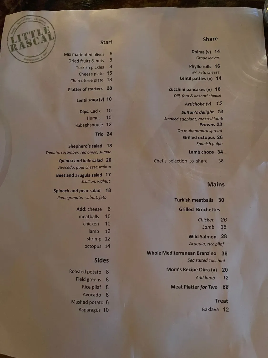 Menu 1