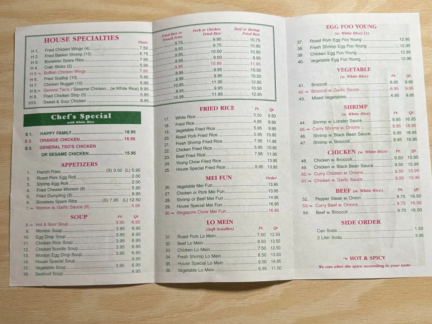 Menu 1