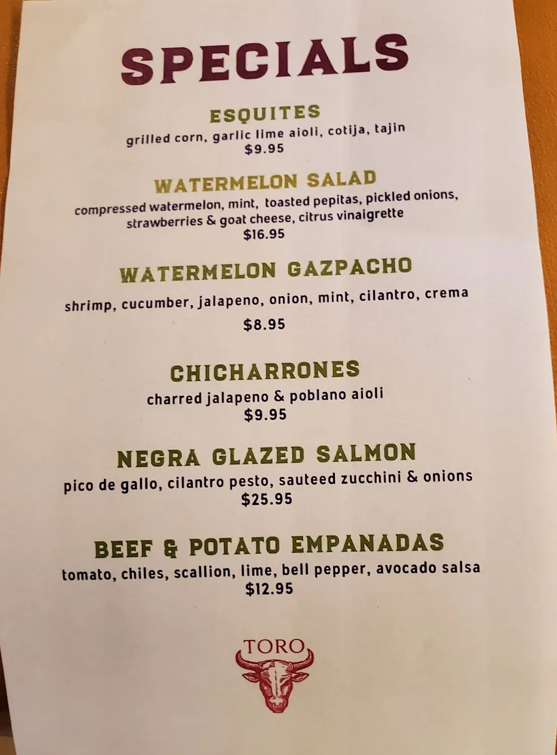 Menu 1