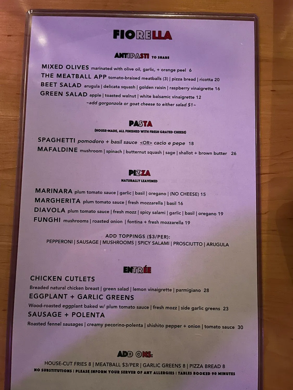 Menu 1