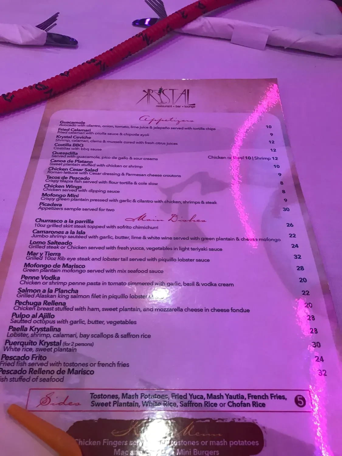 Menu 1