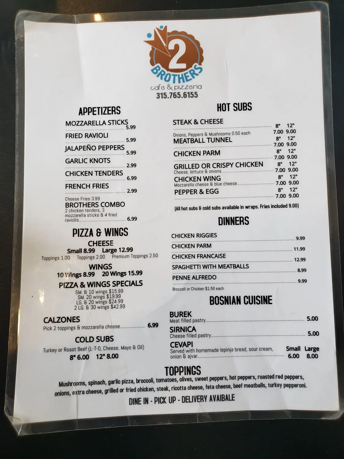 Menu 1