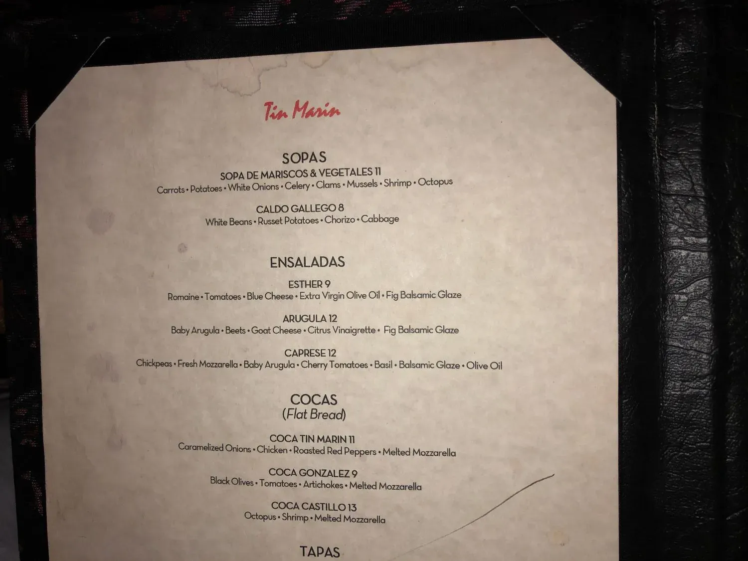 Menu 1