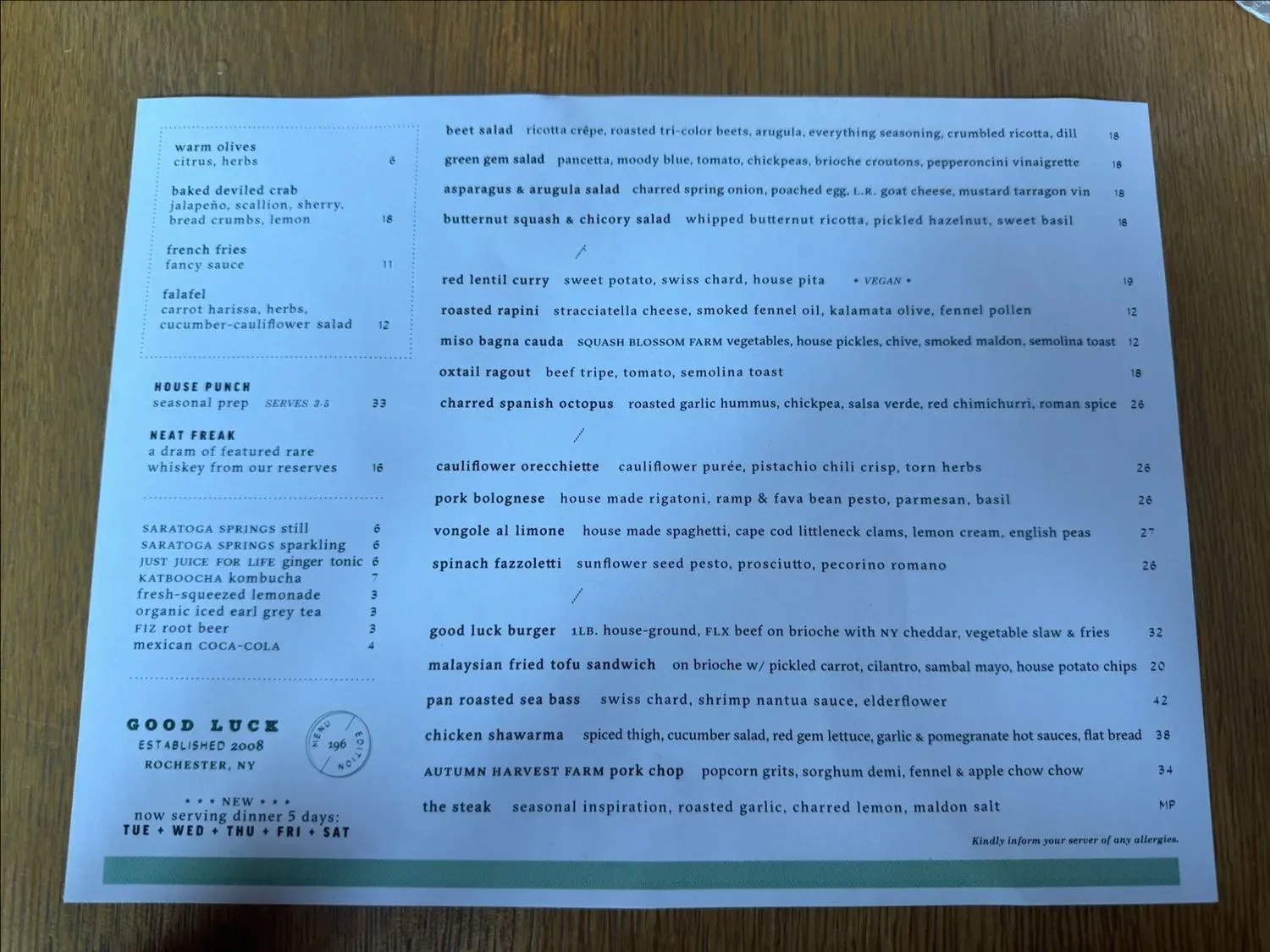 Menu 5