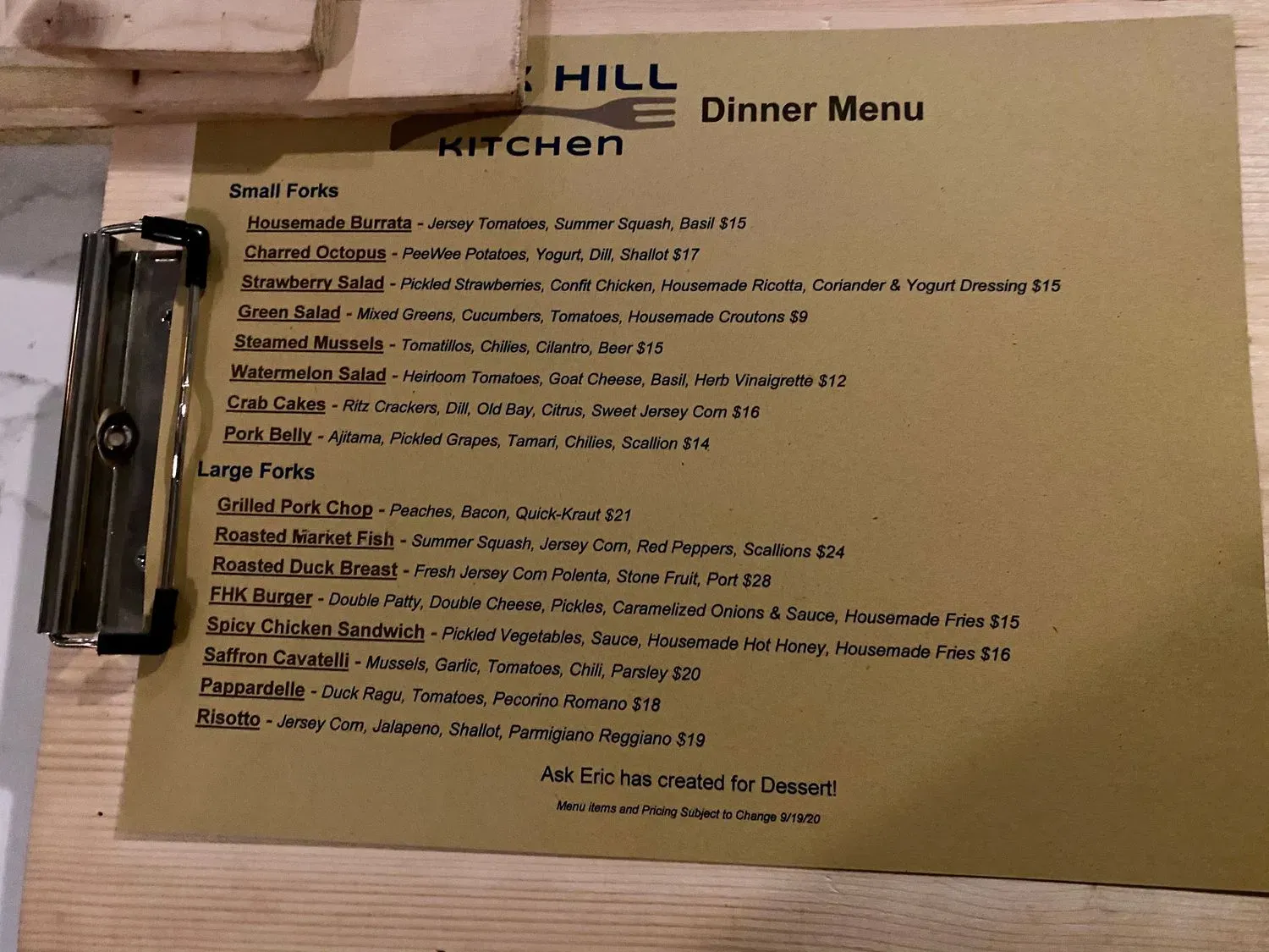 Menu 5