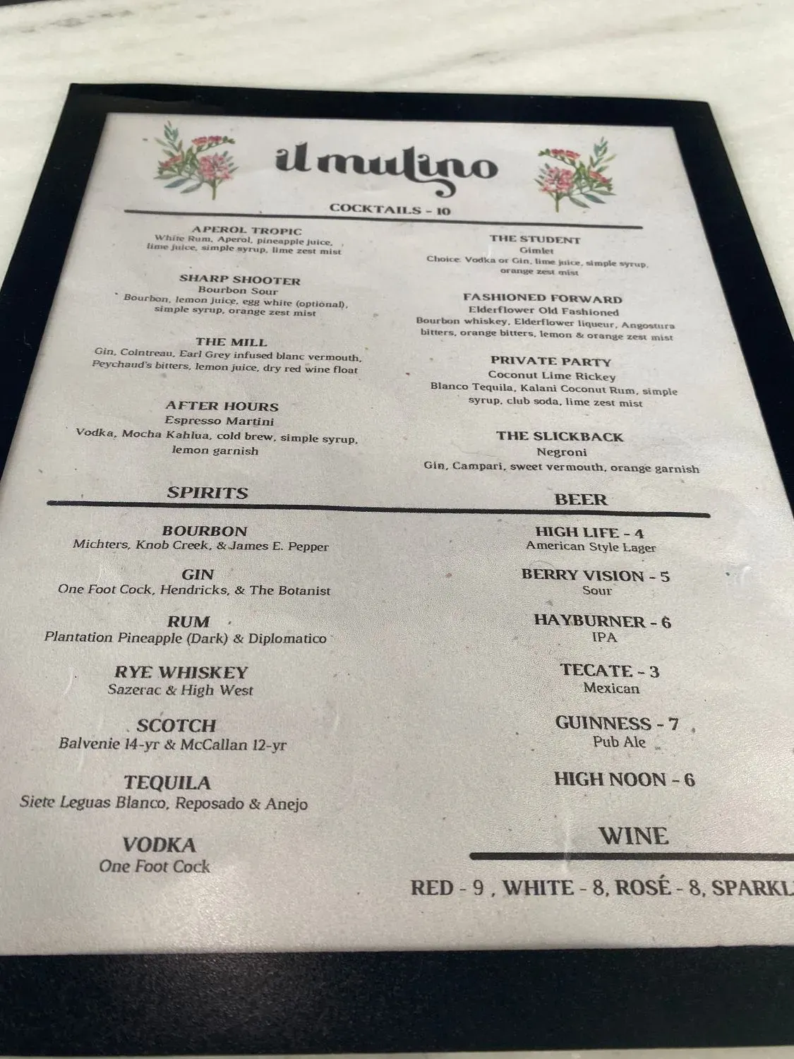 Menu 1