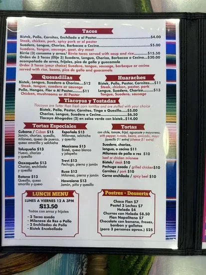 Menu 5