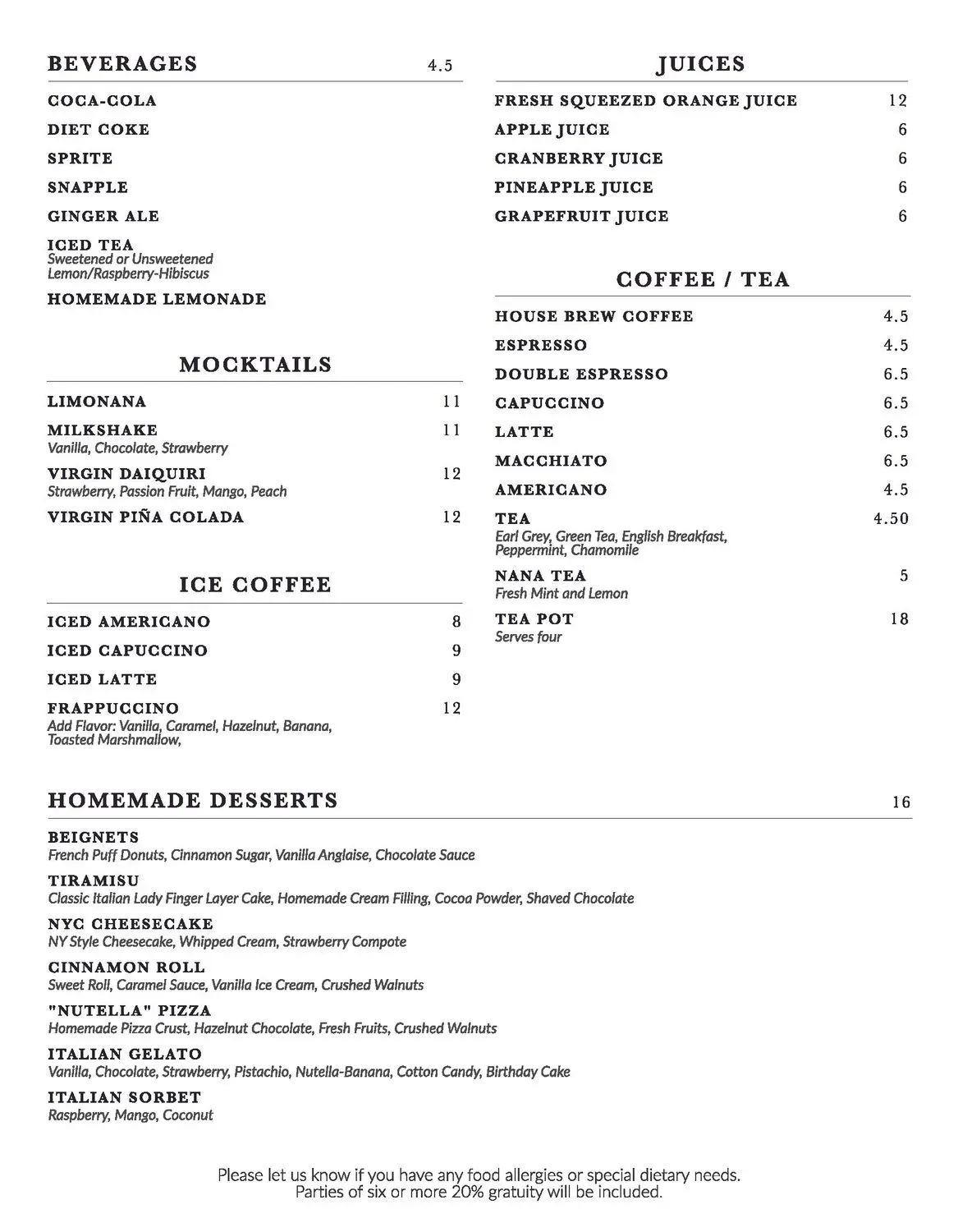 Menu 4