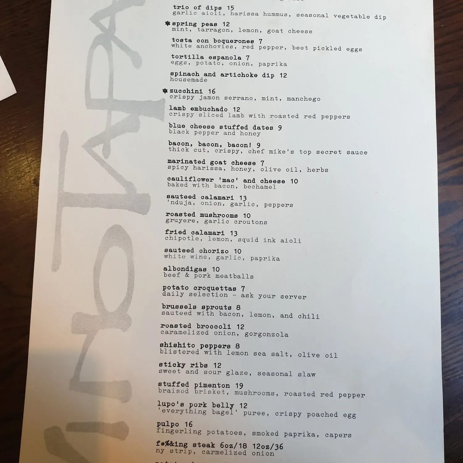 Menu 1