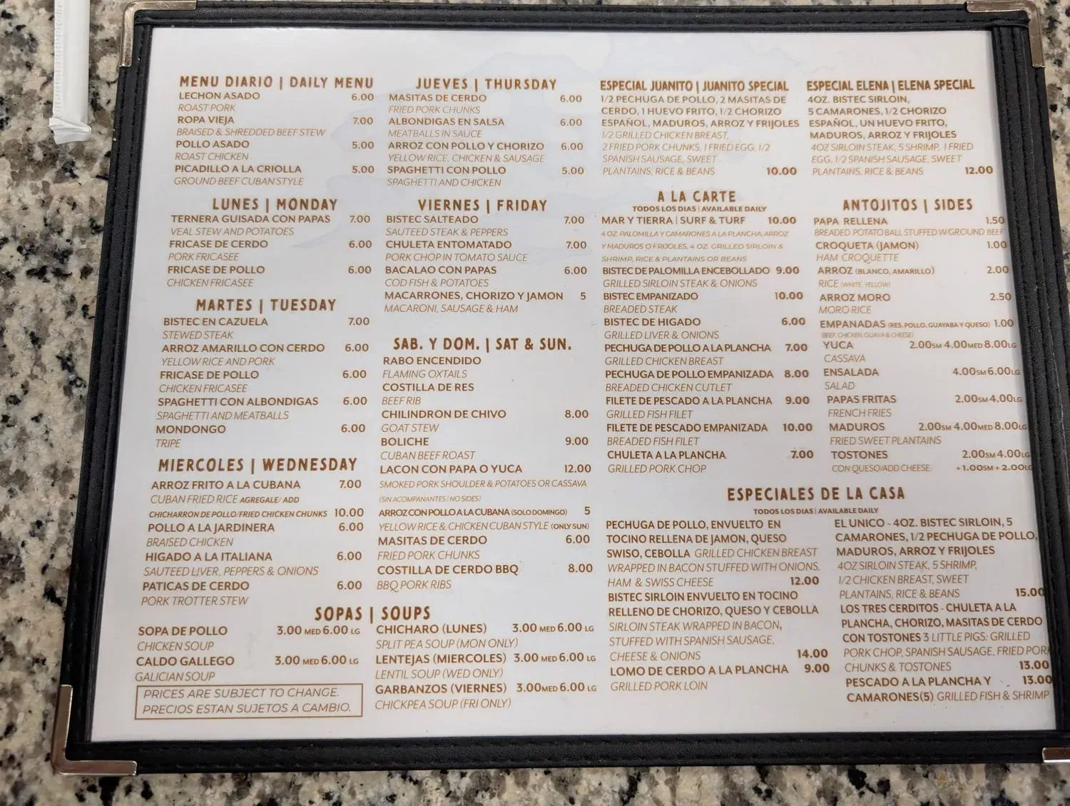 Menu 4