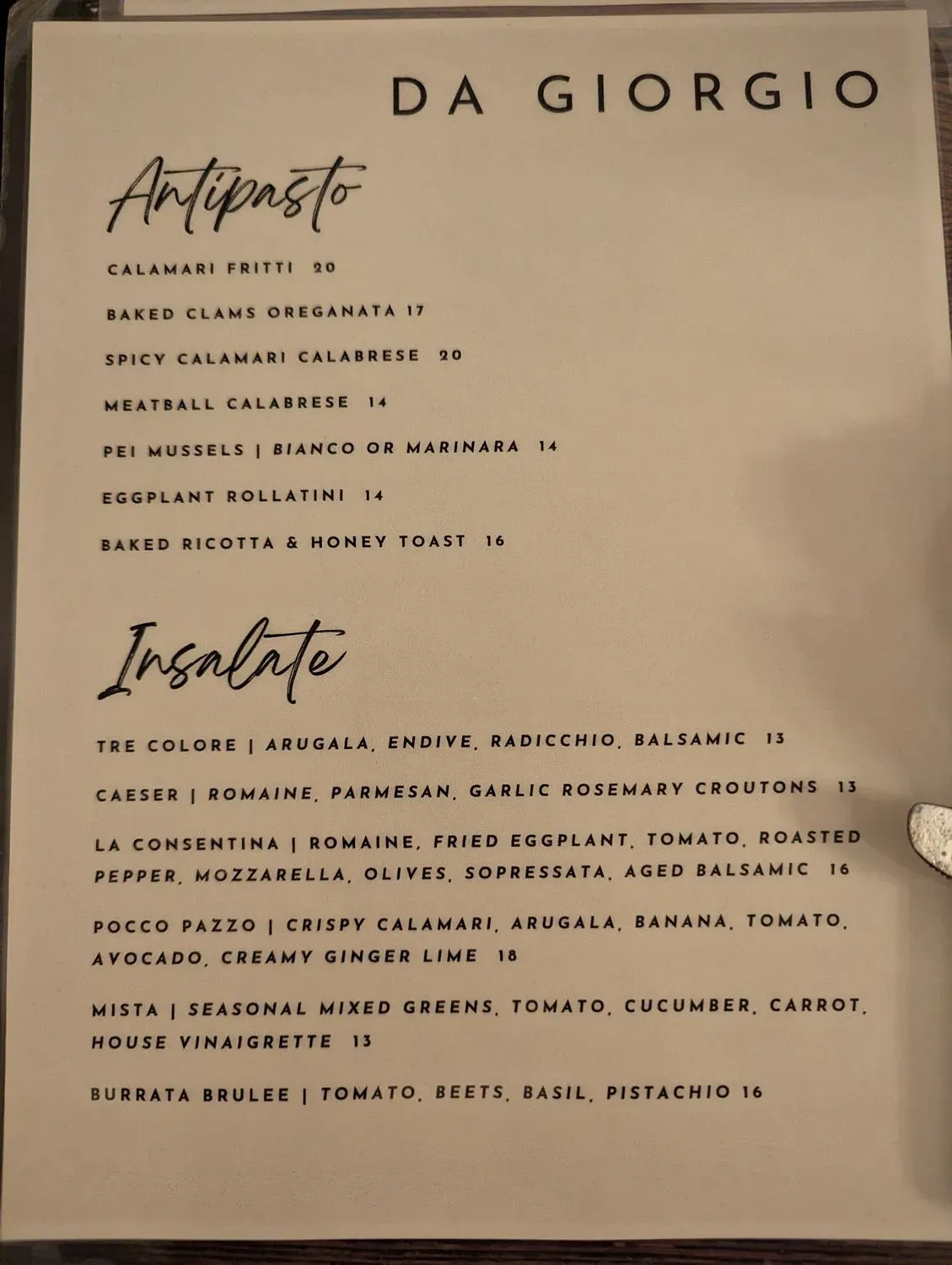 Menu 1