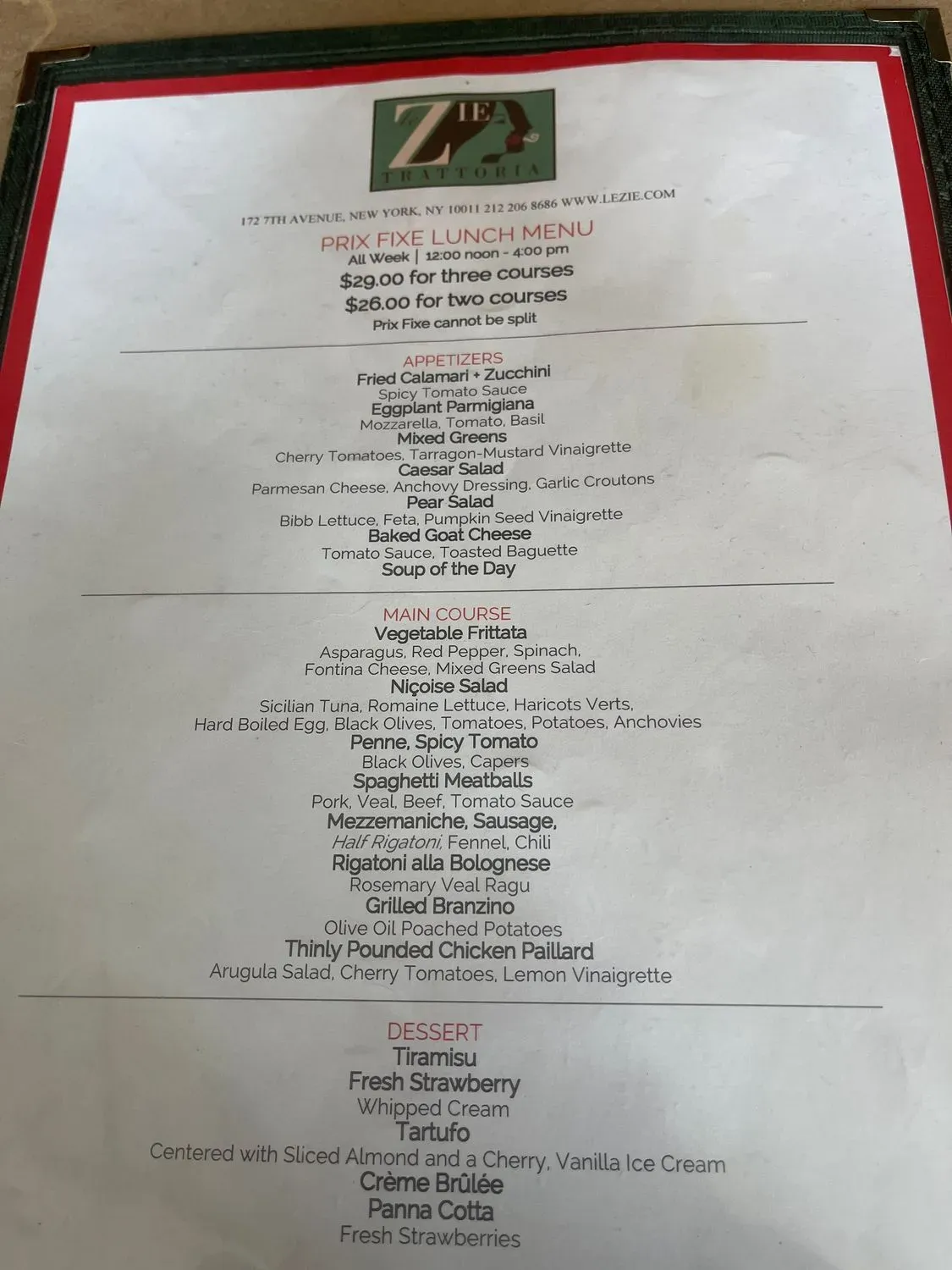 Menu 1