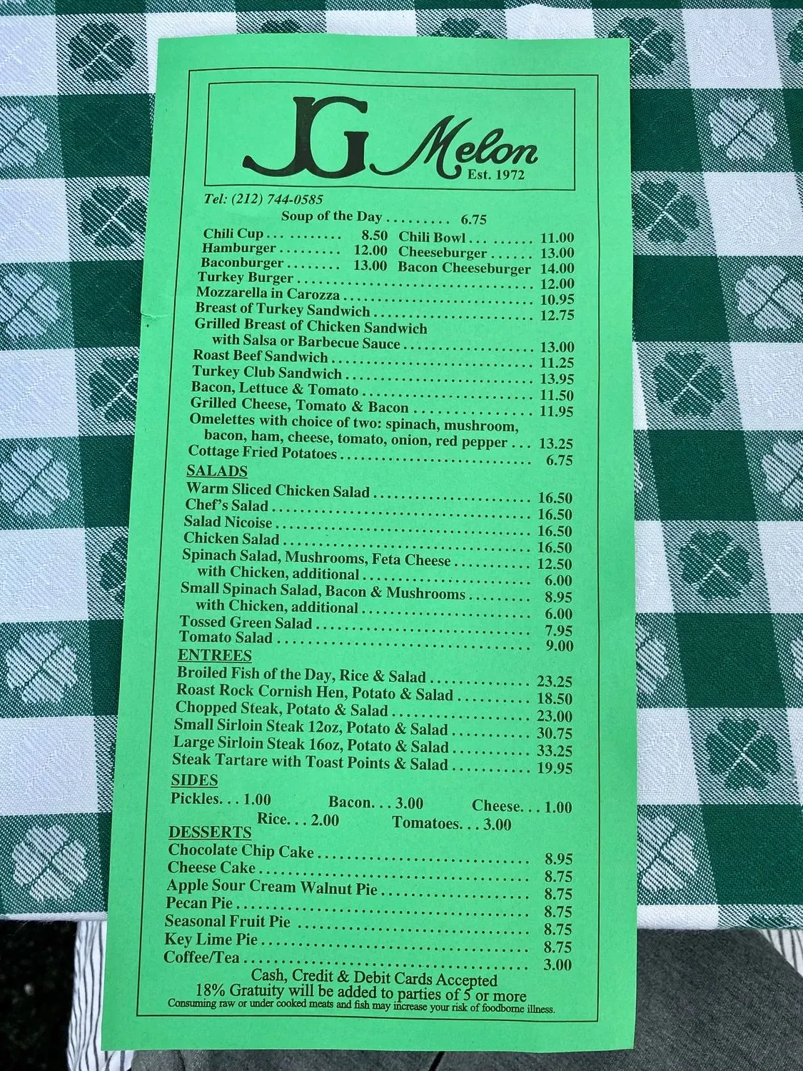 Menu 1